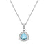 Sudraba kulons "Stihijas Maģija (Aquamarine Diamond Touch Light)" ar Swarovski™ kristāliem